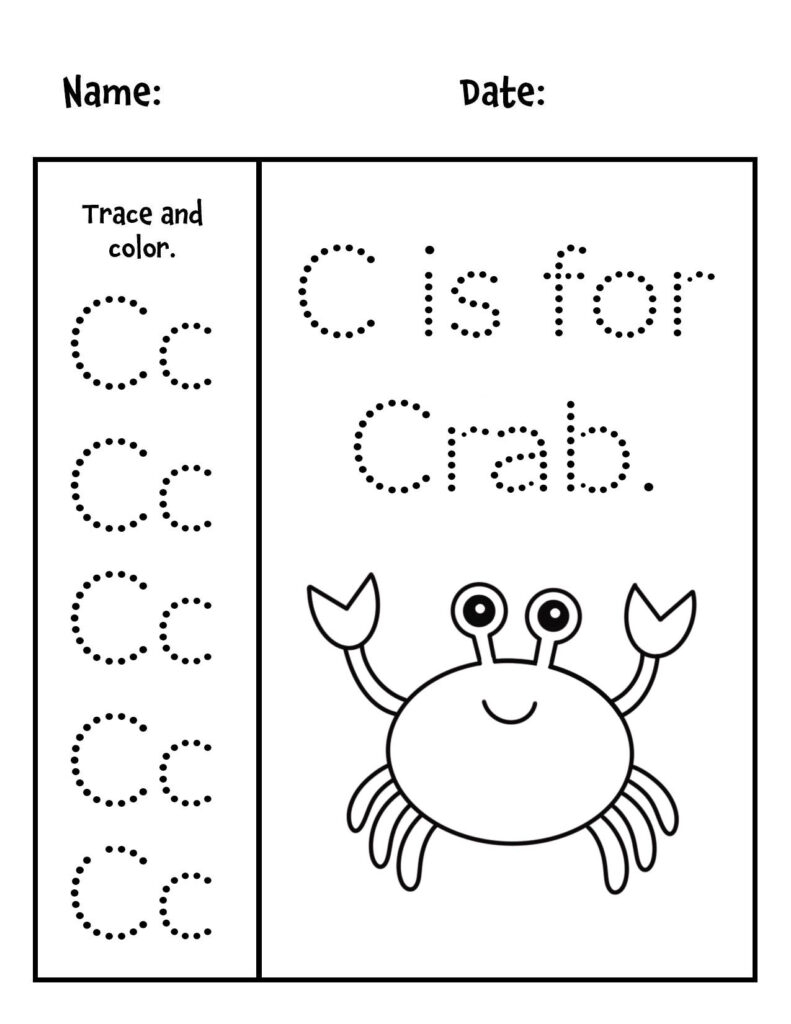 tracing the letter c worksheets tracing the letter c worksheets