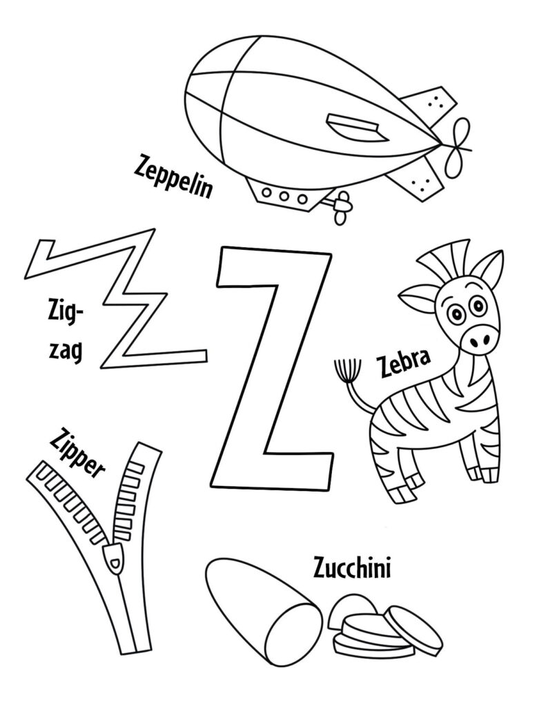 FREE Letter Z Worksheets For Preschool The Hollydog Blog