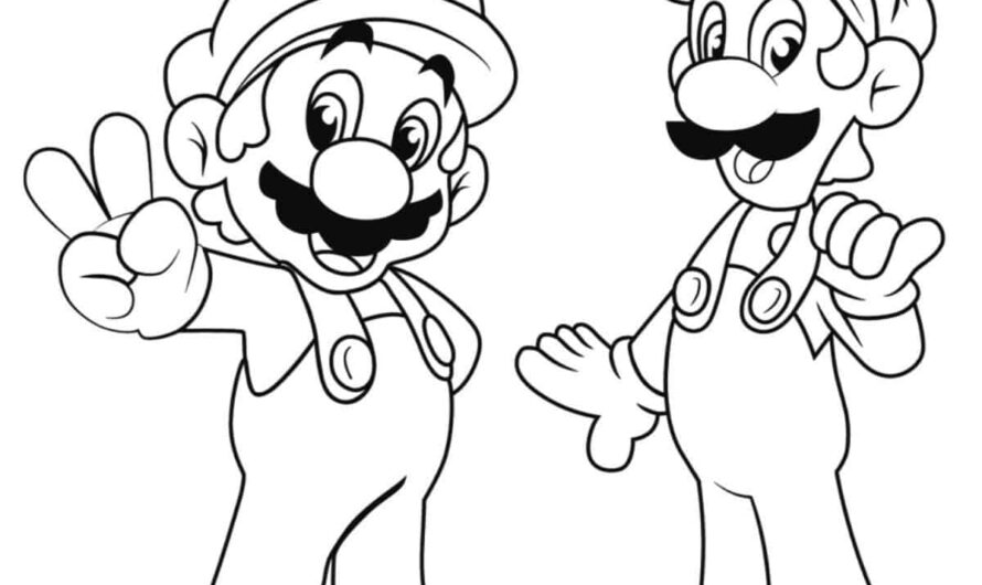 Mario Luigi Coloring Pages