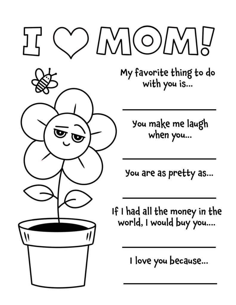 mothers day coloring page