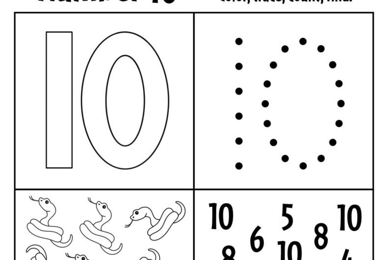 Worksheet For Number 10