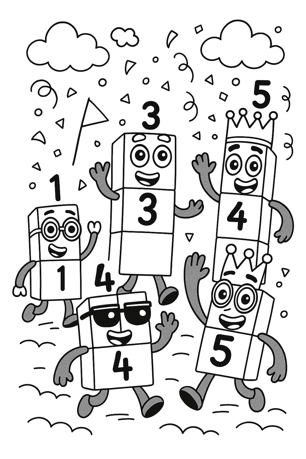 Free Number Blocks Coloring Pages Generator 13 Number Blocks Coloring Pages To Download