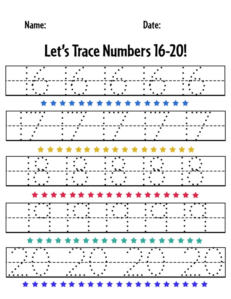 Free Numbers 1 20 Tracing Worksheets The Hollydog Blog Free Numbers 1 20 Tracing Worksheets The Hollydog Blog