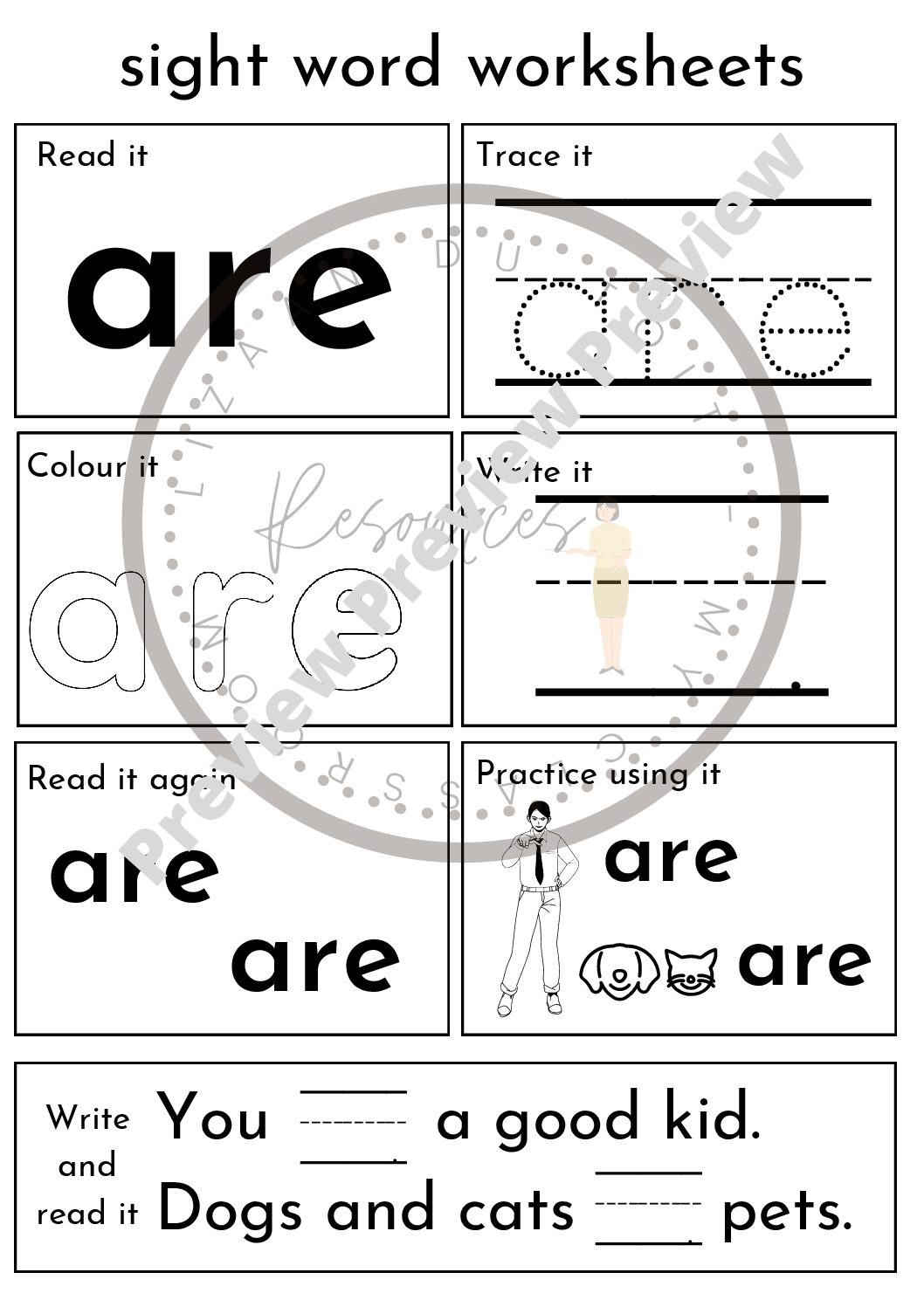 Free Preschool amp Kindergarten Sight Words Worksheets Printable Worksheets Library Free Preschool amp Kindergarten Sight Words Worksheets Printable Worksheets Library
