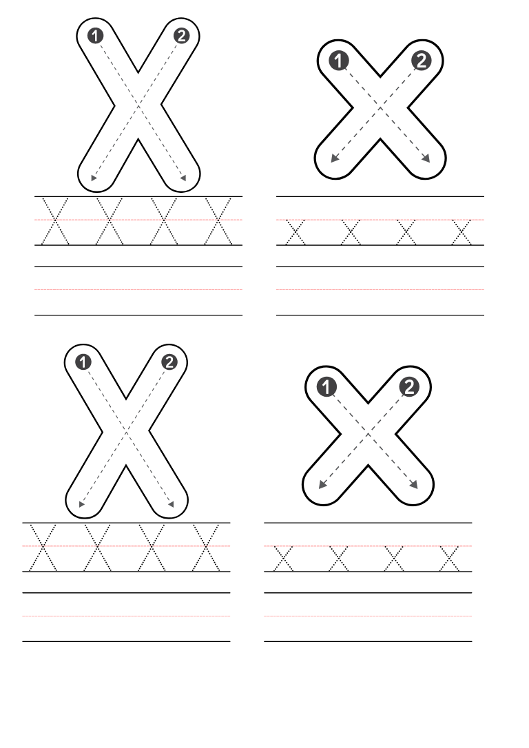 Free Preschool Letter X Worksheets Printable PDF Free Preschool Letter X Worksheets Printable PDF