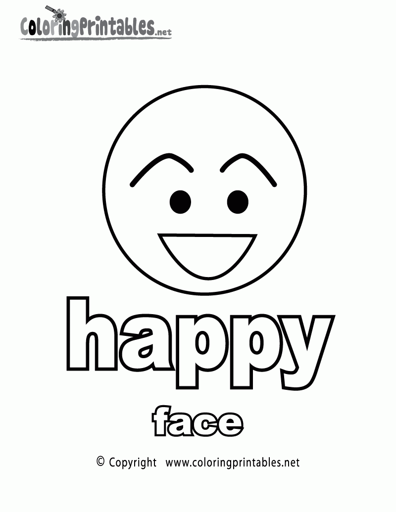 happy face coloring page happy face coloring page