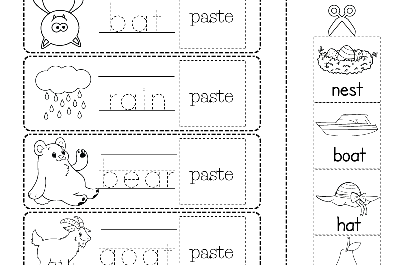 Kindergarten Worksheets Rhyming Words
