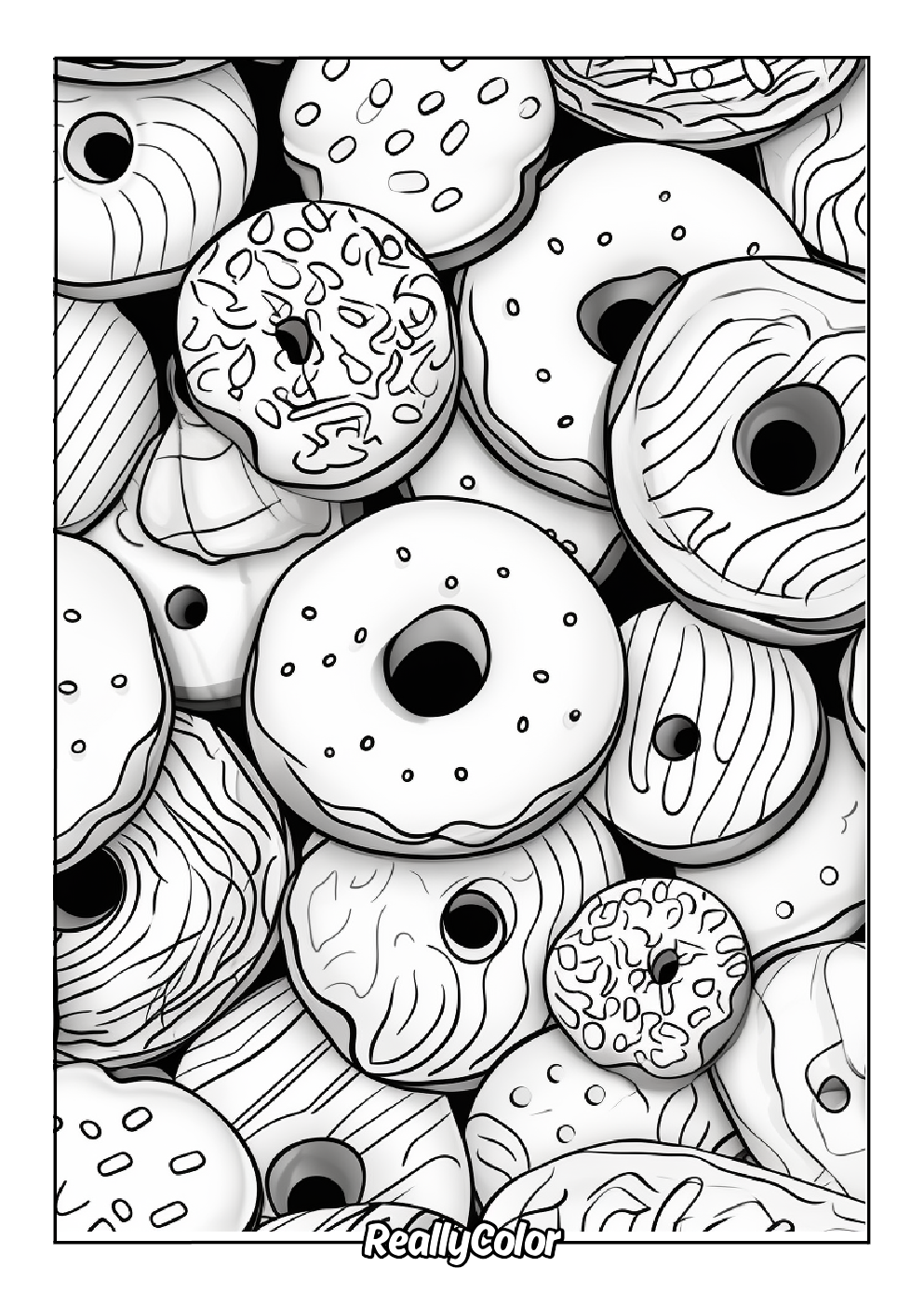 Free Printable Donut Coloring Pages Free Printable Donut Coloring Pages