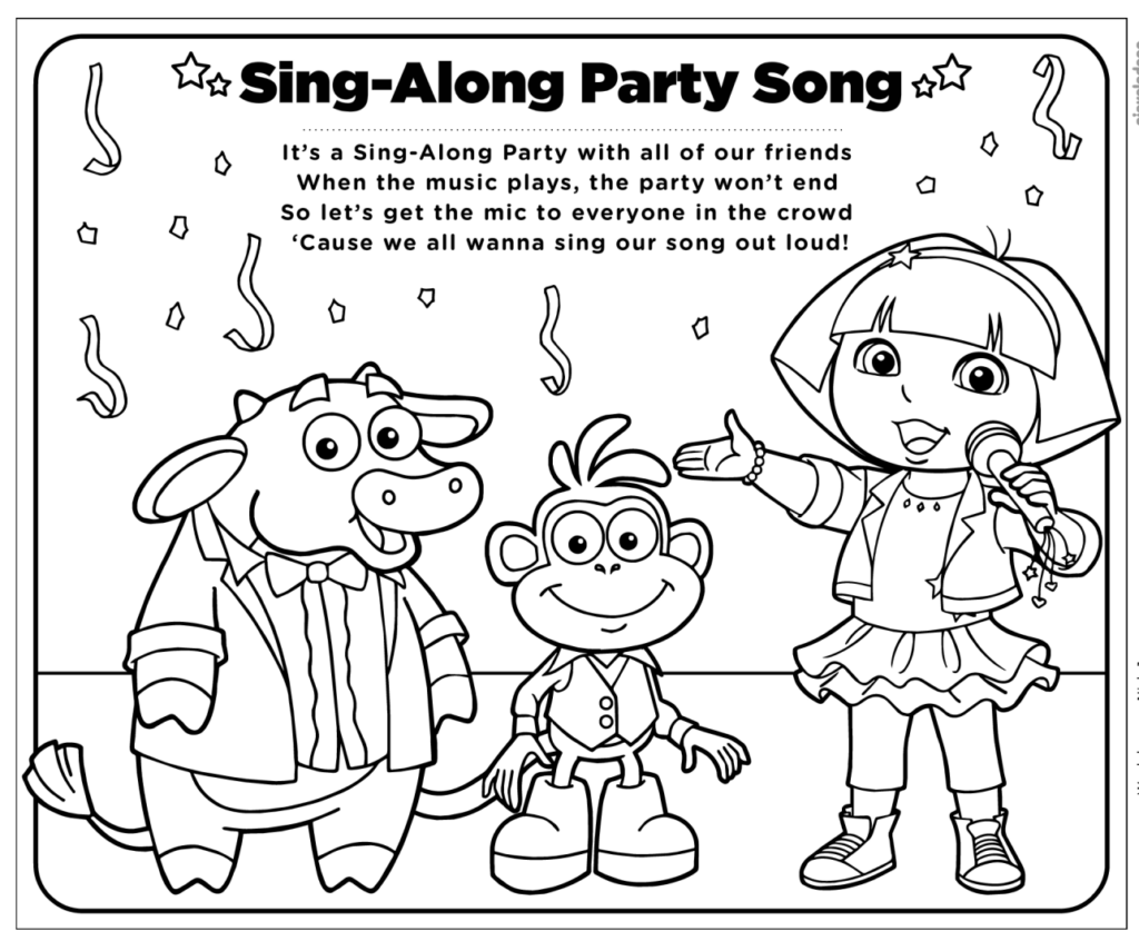 dora cartoon coloring pages dora cartoon coloring pages