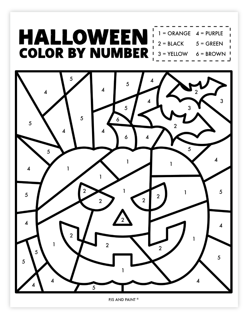 Free Printable Halloween Color By Number Worksheet Free Printable Halloween Color By Number Worksheet
