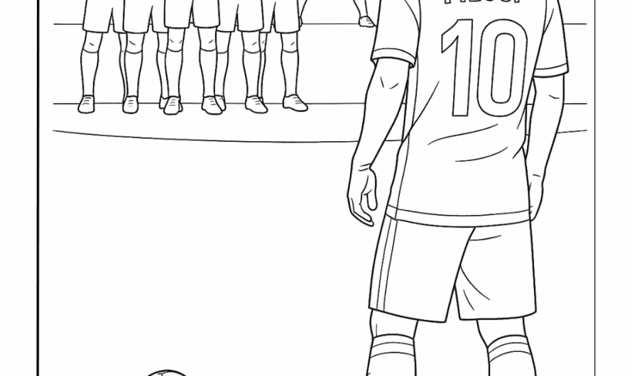 Soccer Messi Coloring Pages