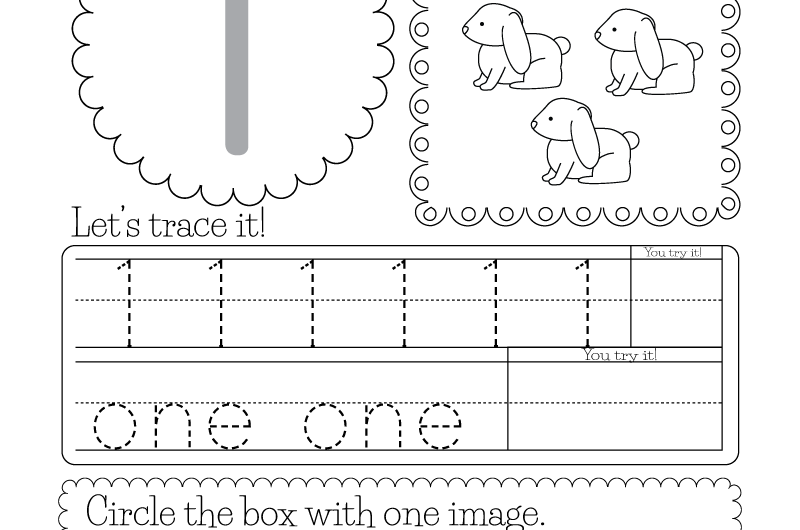 Free Printable Number 1 Worksheets For Preschool