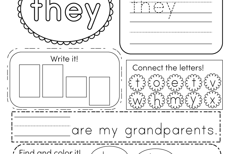 Sight Words Worksheets Free