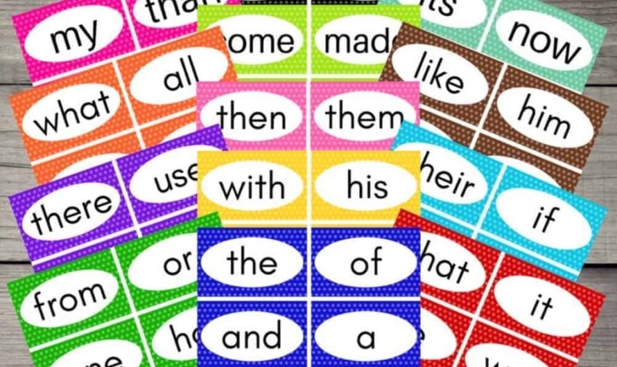 Free Printable Sight Words