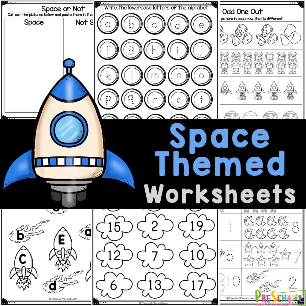 FREE Printable Space Worksheets For Preschoolers FREE Printable Space Worksheets For Preschoolers