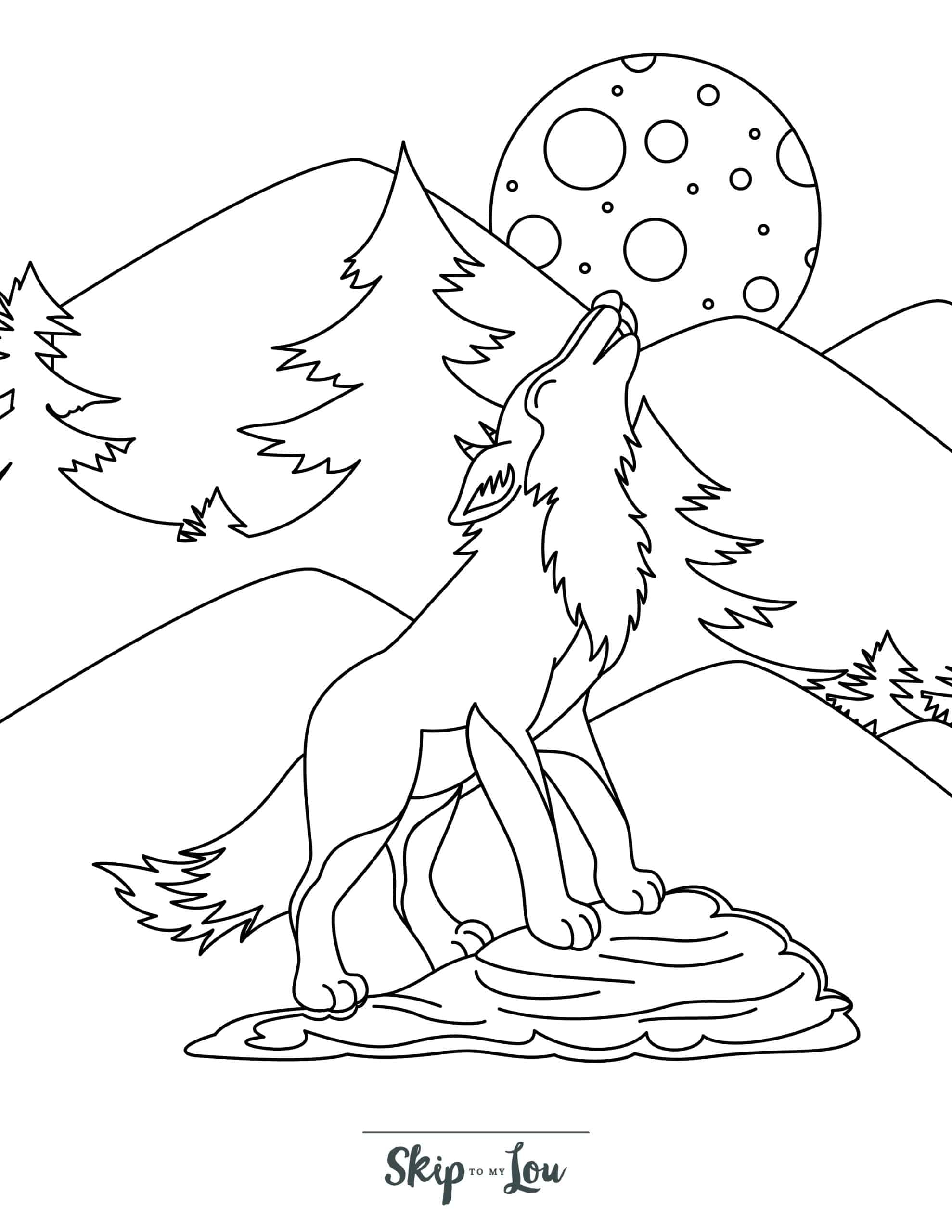 Free Printable Wolf Coloring Pages For Kids And Adults Free Printable Wolf Coloring Pages For Kids And Adults