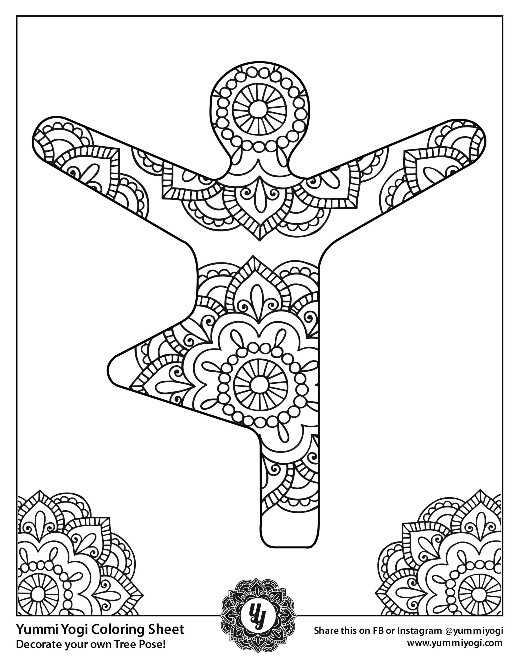 FREE Printable YOGA Coloring Page Yummi Yogi FREE Printable YOGA Coloring Page Yummi Yogi
