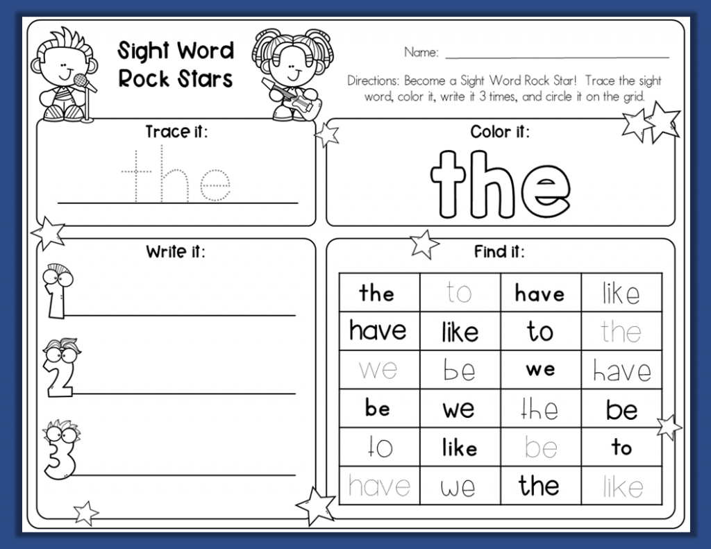 Free Sight Word Printable THE Little Playful Learners Worksheets Library Free Sight Word Printable THE Little Playful Learners Worksheets Library