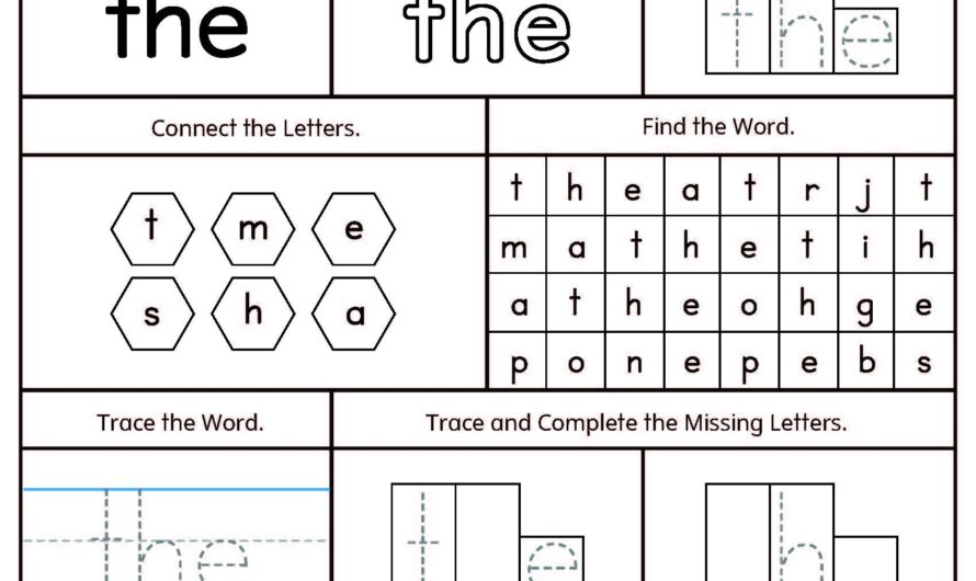 Free Sight Word Sheets