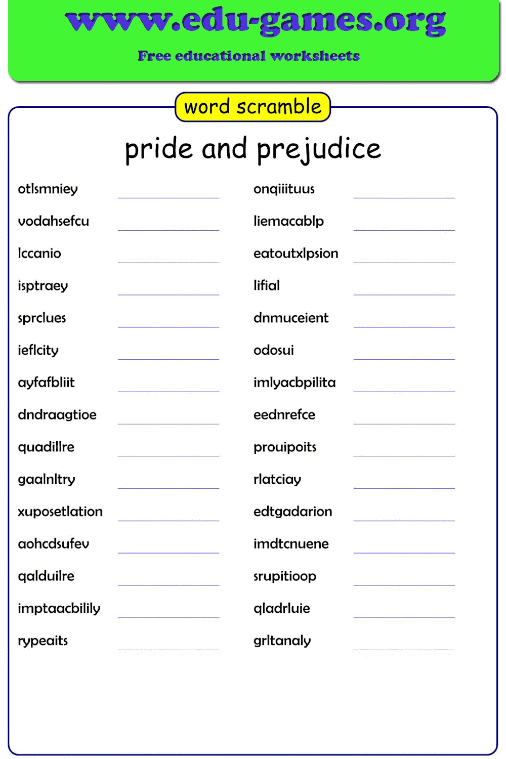 Free Word Scramble Maker Jumble Generator Edu Games Free Word Scramble Maker Jumble Generator Edu Games
