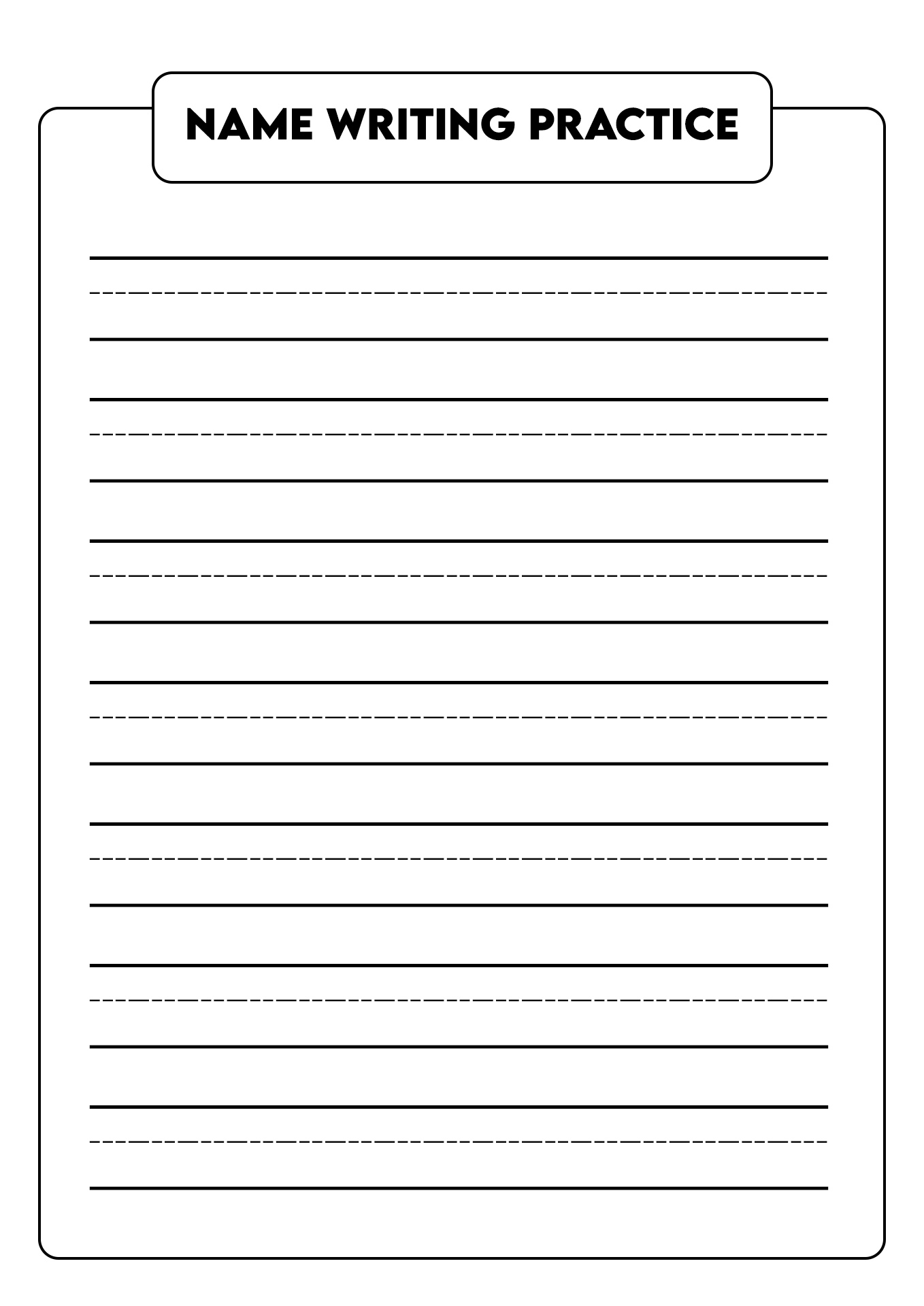 name writing practice sheet name writing practice sheet