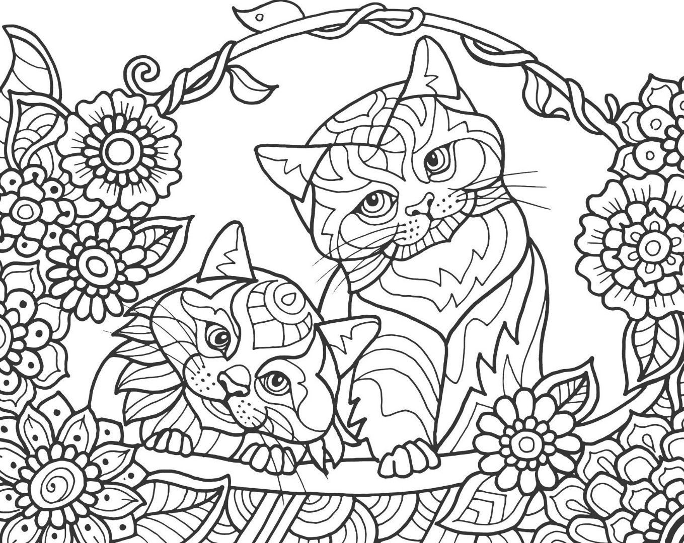 Freebie Friday Cats Kittens And Wildcats Adult Coloring Book Freebie Friday Cats Kittens And Wildcats Adult Coloring Book