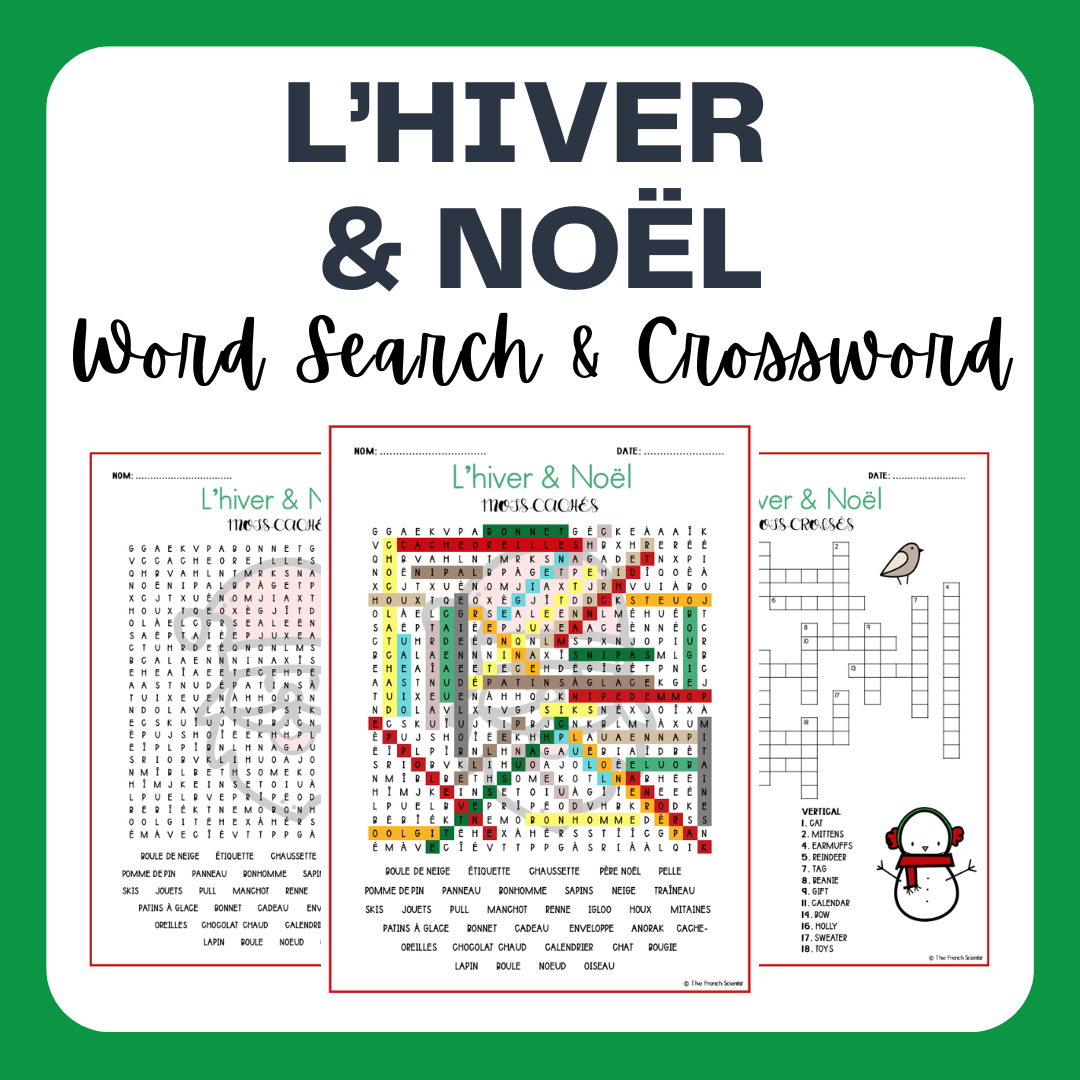 FRENCH Christmas No l Word Search Crossword Activities Made By Teachers FRENCH Christmas No l Word Search Crossword Activities Made By Teachers