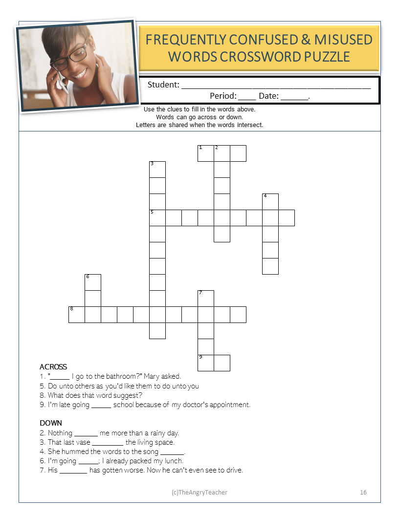 FREQUENTLY CONFUSED MISUSED WORDS GAMES PUZZLES PROJECTS Classful FREQUENTLY CONFUSED MISUSED WORDS GAMES PUZZLES PROJECTS Classful