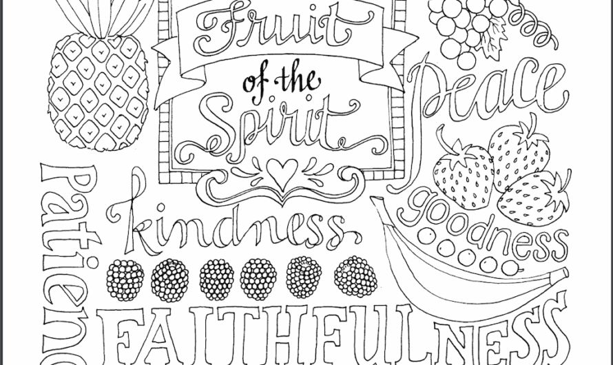 Fruit Of The Spirit Coloring Sheet