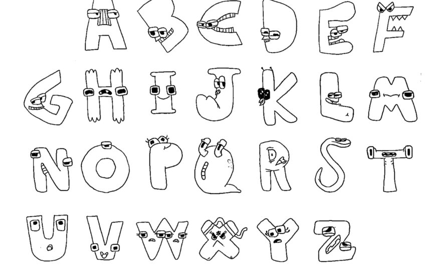 Alphabet Lore Coloring Pages