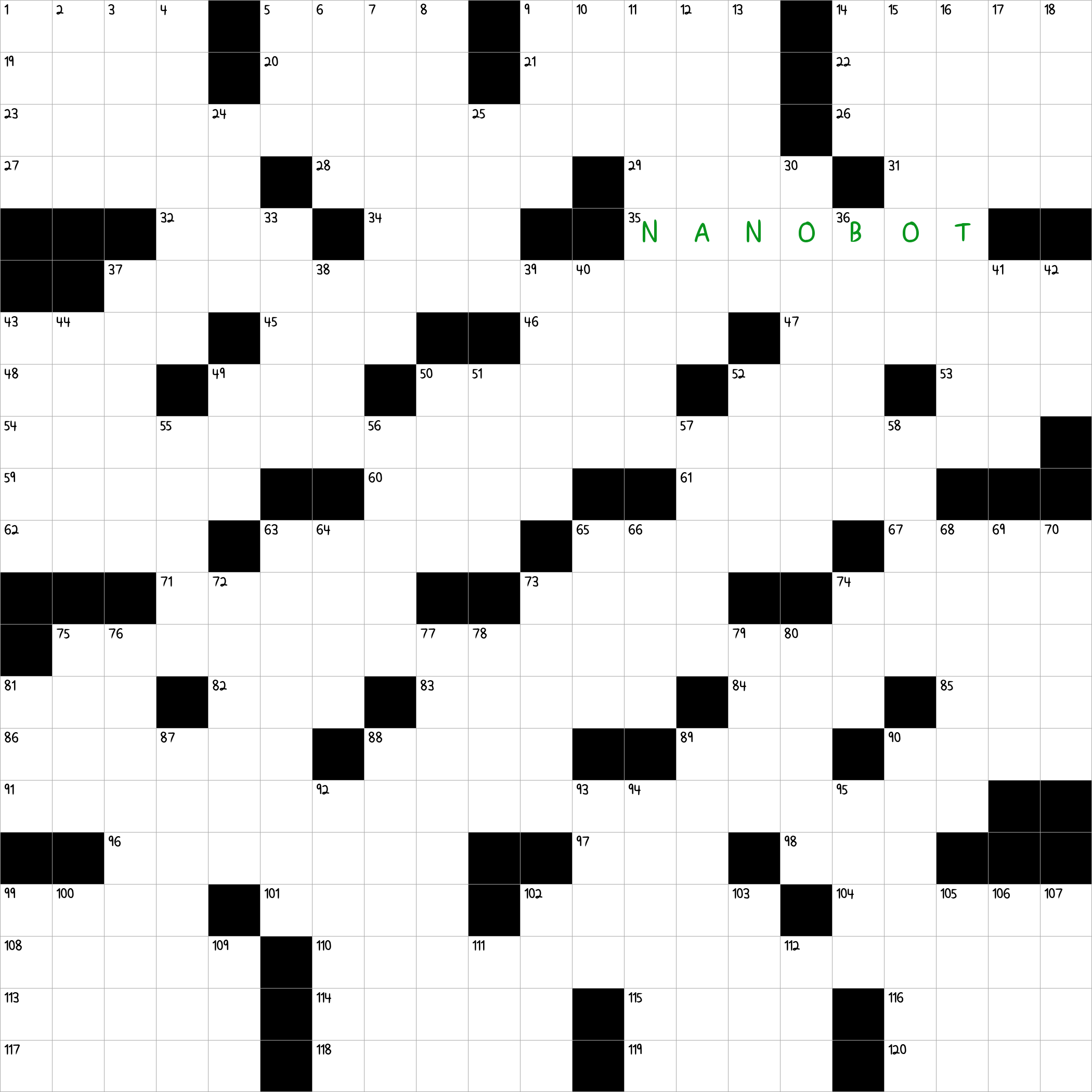 Futuristic Microscopic Machine NYT Crossword Clue October 20 2024