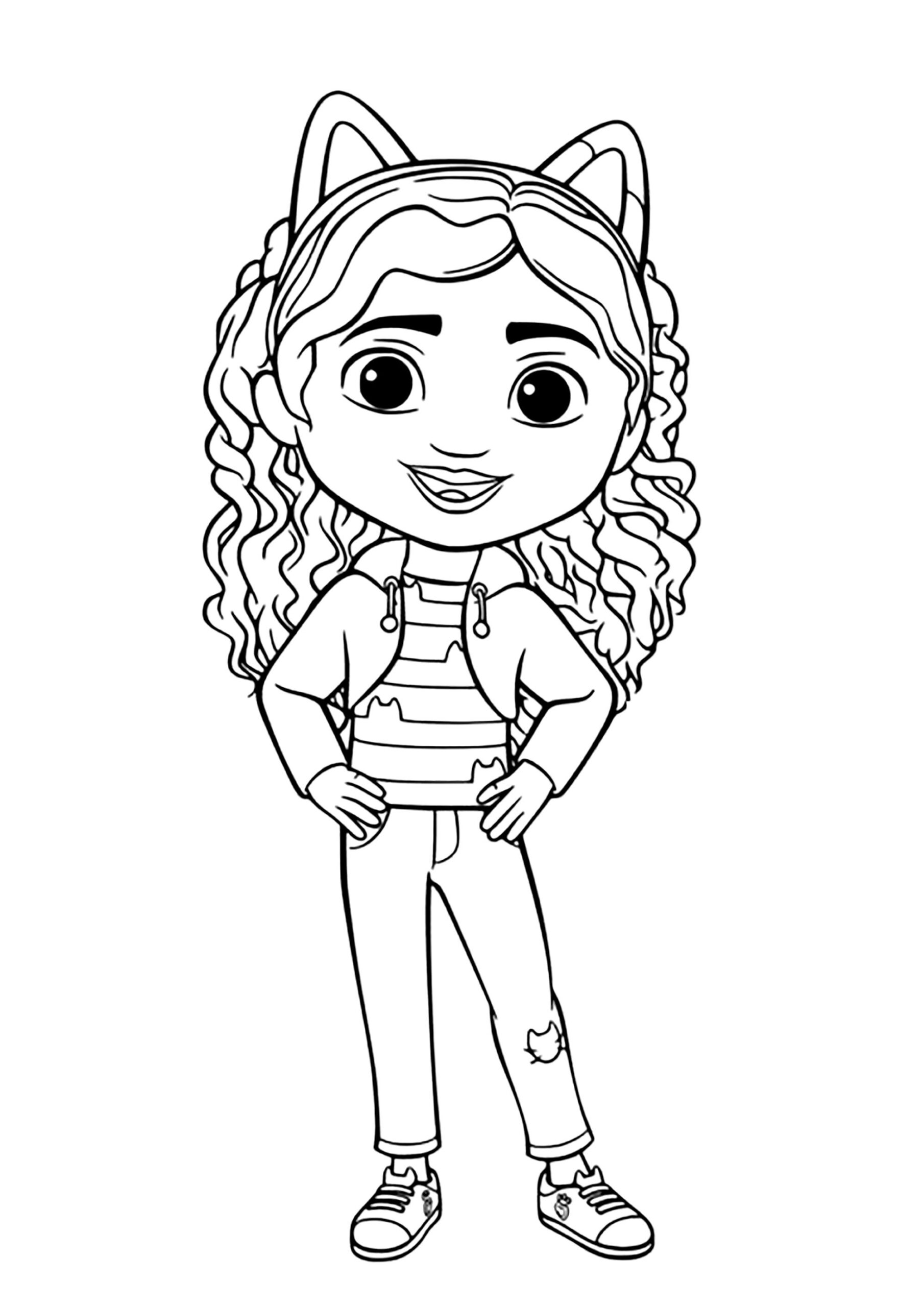 Gabby From Gabby And The Magic House Gabby s Dollhouse Coloring Pages Gabby From Gabby And The Magic House Gabby s Dollhouse Coloring Pages