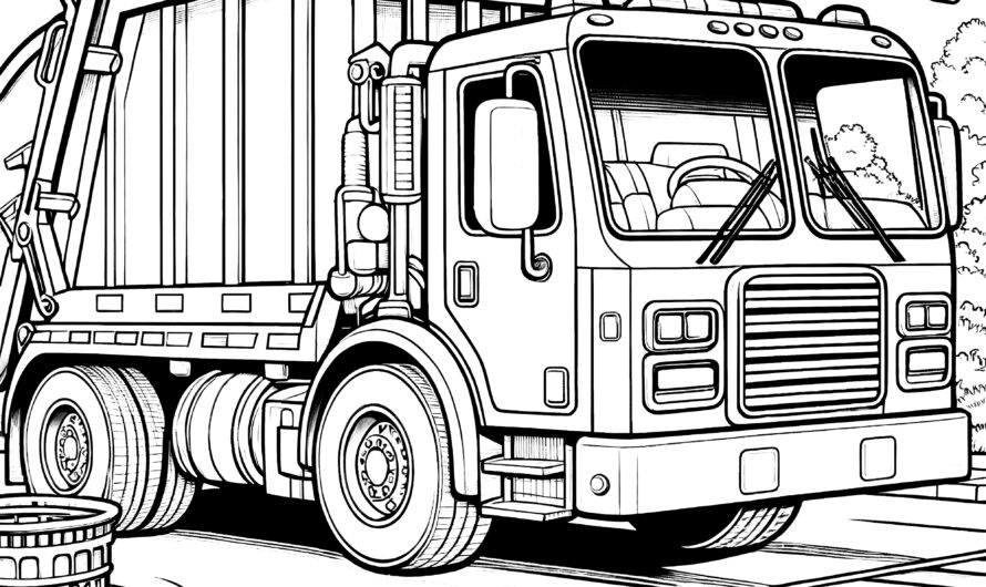 Trash Truck Coloring Page