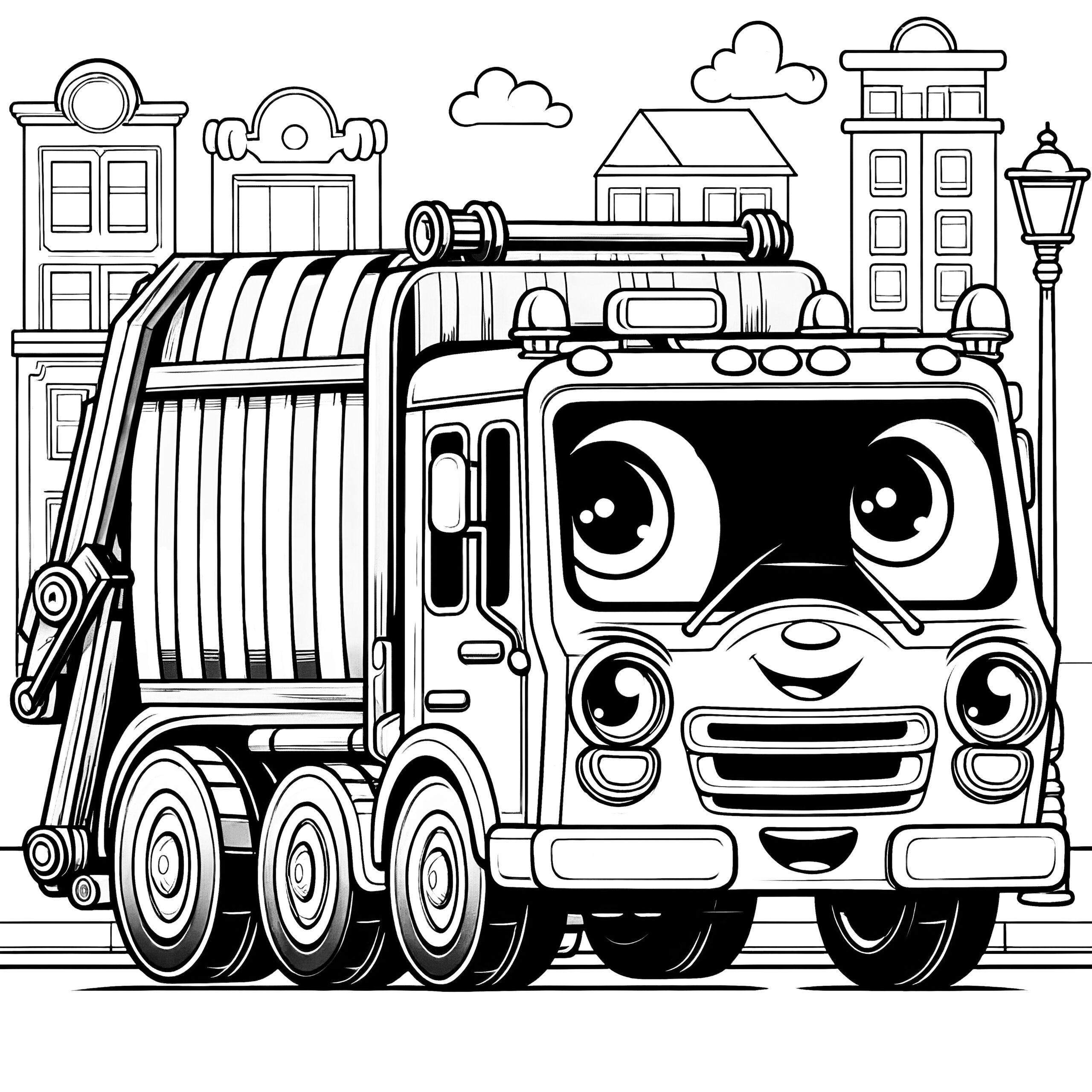 trash truck coloring page trash truck coloring page