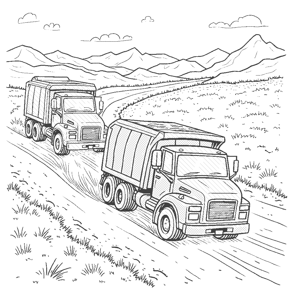 Garbage Trucks Coloring Pages ColorAI me Garbage Trucks Coloring Pages ColorAI me