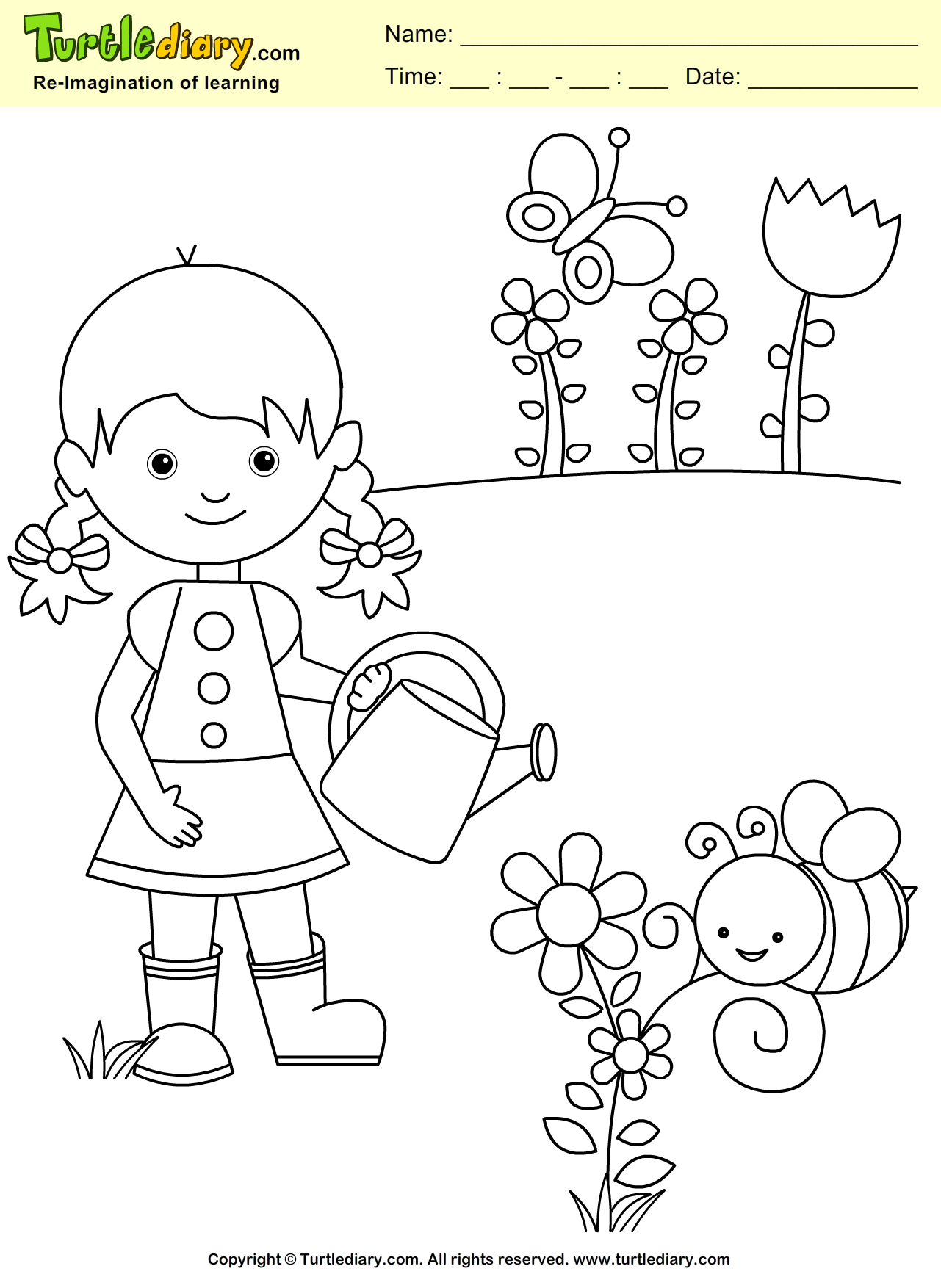 Garden Coloring Sheet Turtle Diary Garden Coloring Sheet Turtle Diary