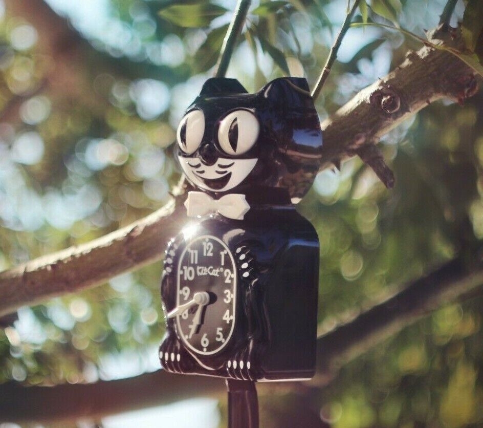 Gentleman Kit Cat Clock With Bow Tie Colours Animal Retro Felix Klock Kat EBay