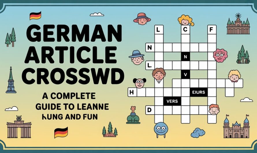 German Article Crossword Clue