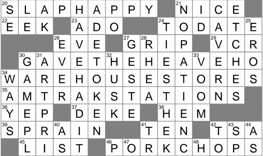 Silly Crossword Clue