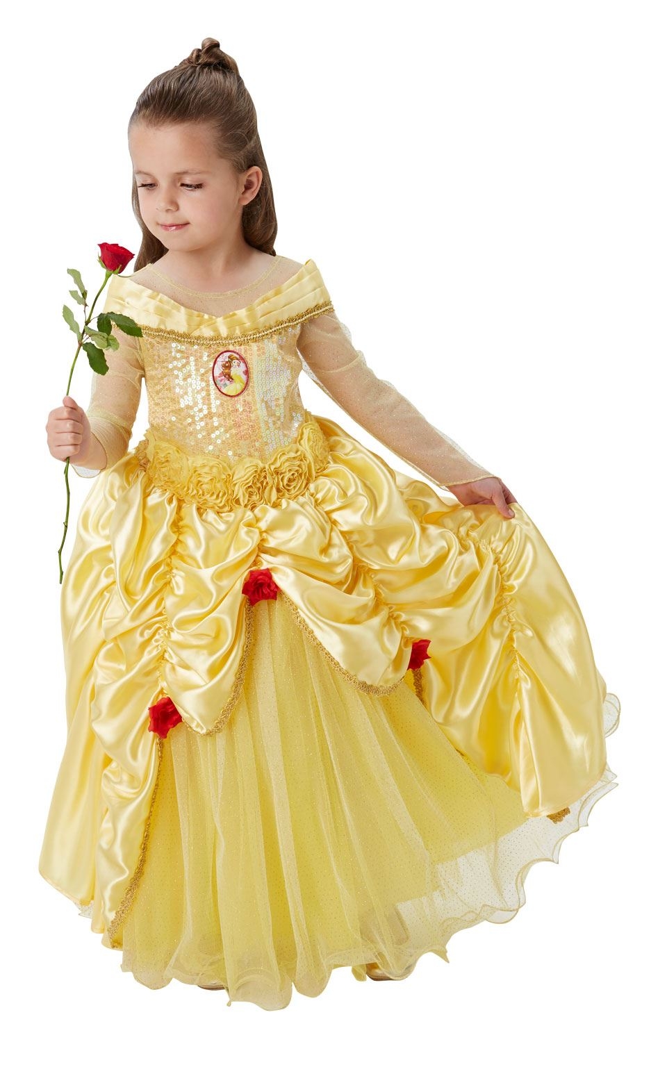 Girls Premium Deluxe Belle Costume Disney Princess Fancy Dress Child Outfit EBay Girls Premium Deluxe Belle Costume Disney Princess Fancy Dress Child Outfit EBay