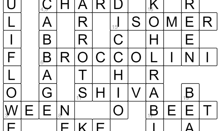 Puzzle Maker Crossword Puzzle