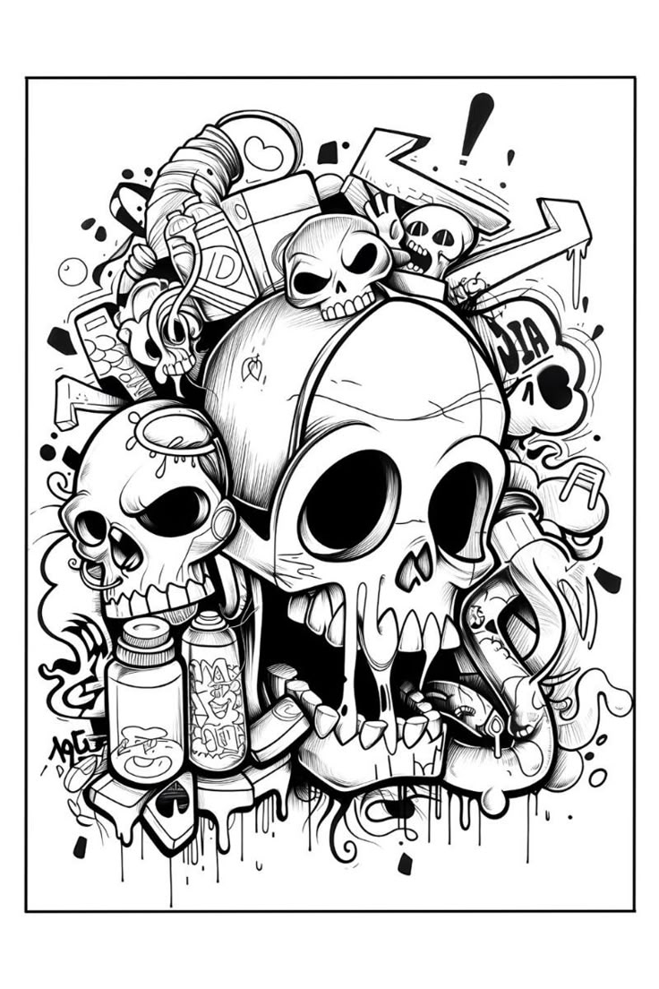 Graffiti Coloring Pages Graffiti Coloring Pages