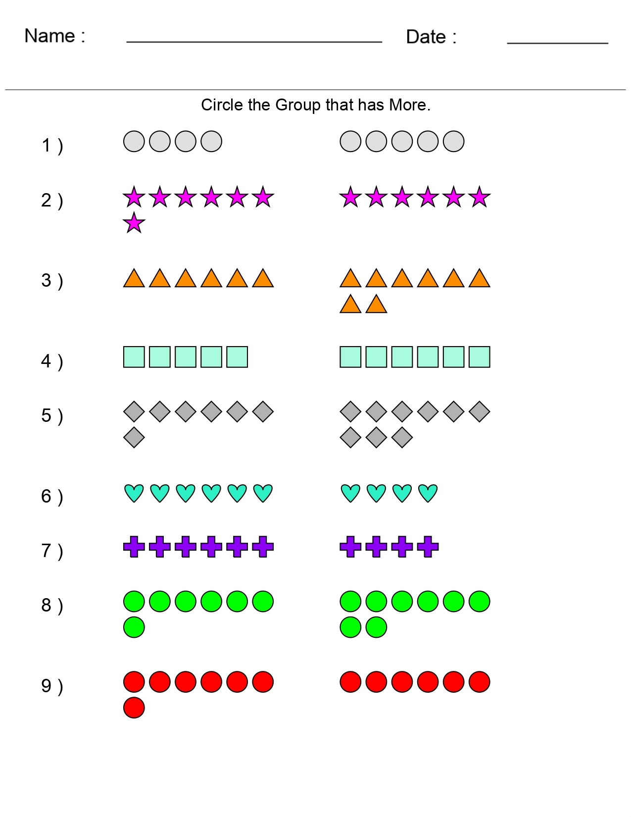 Greater Than Less Than Comparing Shapes Worksheets Made By Teachers Greater Than Less Than Comparing Shapes Worksheets Made By Teachers
