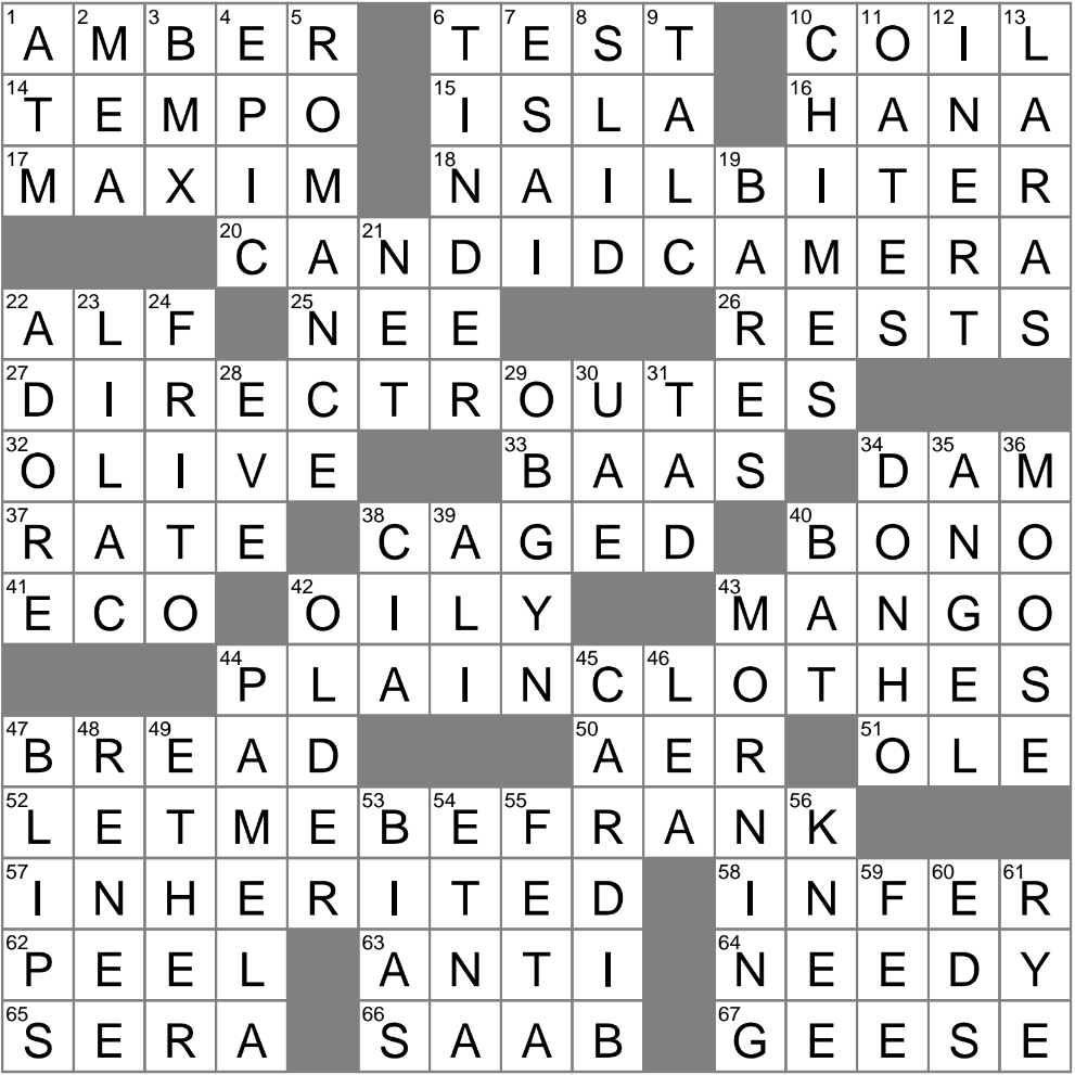 Greek Salad Fruit Crossword Clue Archives LAXCrossword