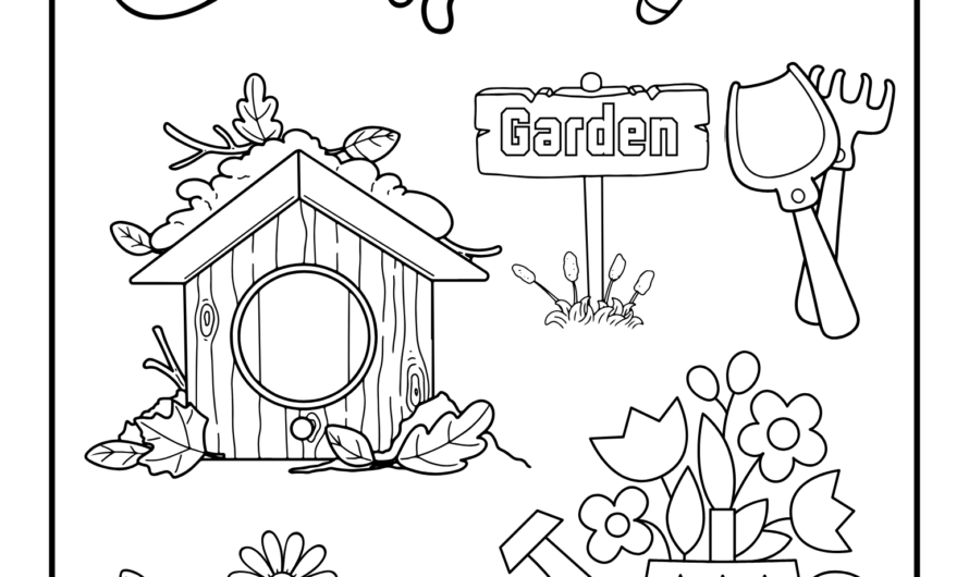 Garden Colouring In Pages