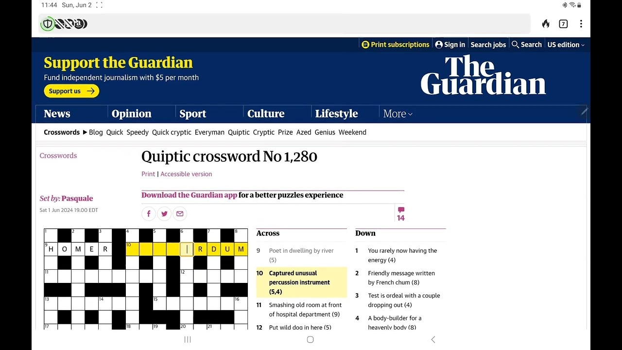 Guardian Quiptic Crossword No 1 280 YouTube Guardian Quiptic Crossword No 1 280 YouTube