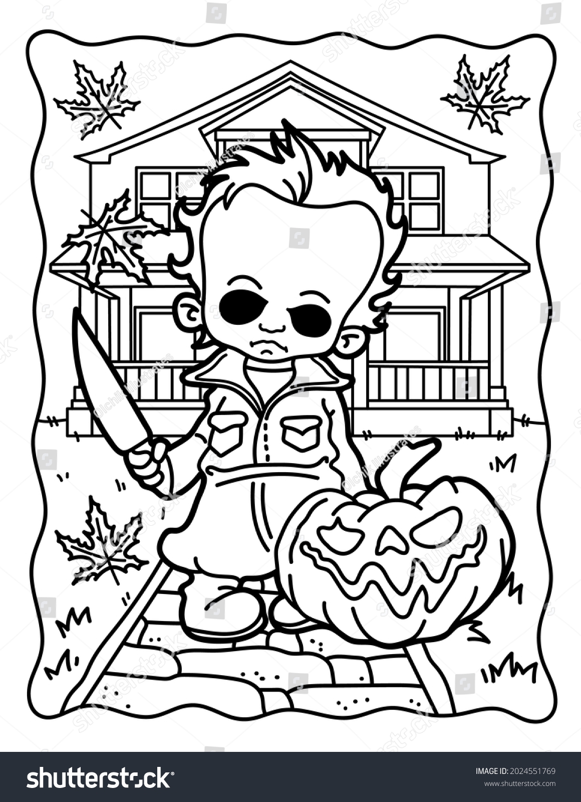 Guy Knife Pumpkin Coloring Book Halloween Stock Illustration 2024551769 Shutterstock Guy Knife Pumpkin Coloring Book Halloween Stock Illustration 2024551769 Shutterstock