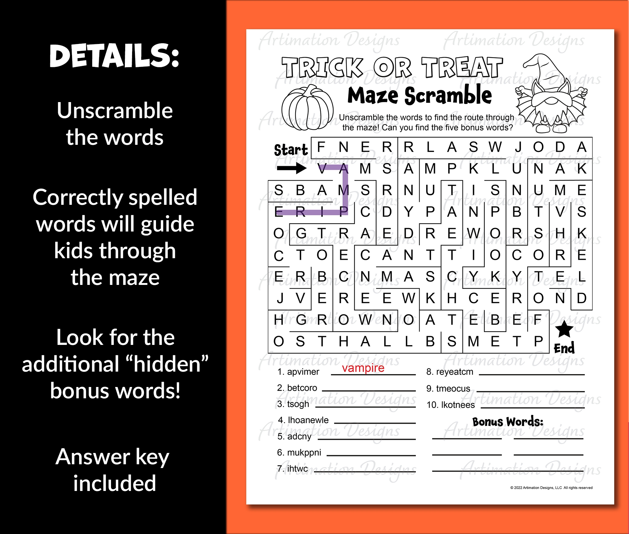 word scramble word search