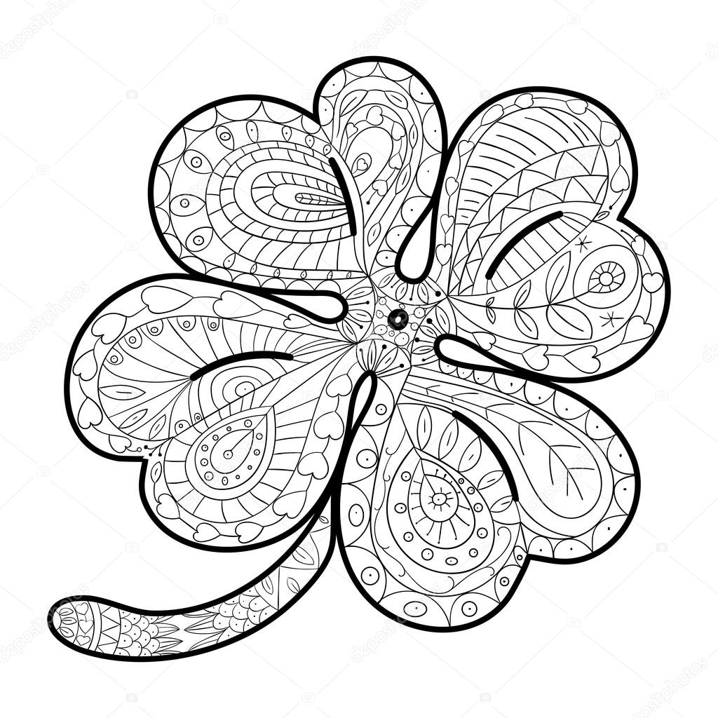 four leaf clover coloring page four leaf clover coloring page