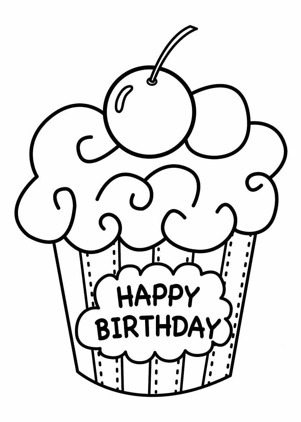 happy birthday coloring pages printable happy birthday coloring pages printable
